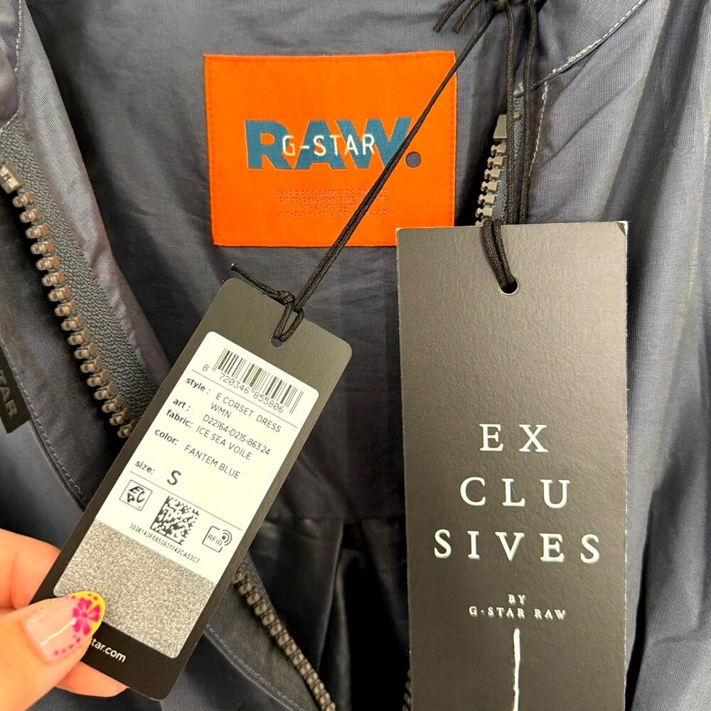 G-Star Raw Women's Fantem Blue E Corset Dress Size S - Picture 4 of 11